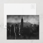 Black & White New York City Briefkaart (Voorkant / Achterkant)