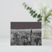Black White New York City Briefkaart (Staand voorkant)