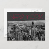 Black White New York City Briefkaart (Voorkant / Achterkant)