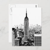 Black & White New York City Briefkaart (Voorkant / Achterkant)