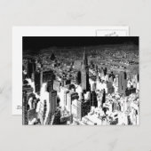 Black & White New York City Briefkaart (Voorkant / Achterkant)