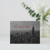 Black White New York City Briefkaart (Staand voorkant)