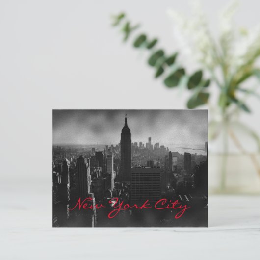 Black & White New York City Briefkaart (Staand voorkant)