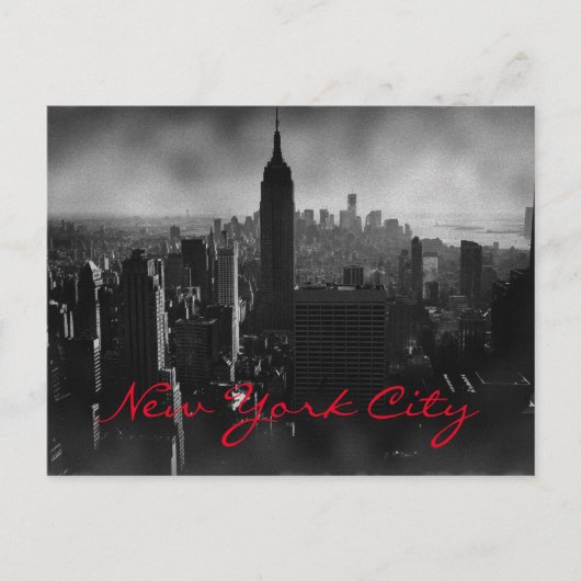 Black & White New York City Briefkaart (Voorkant)