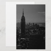 Black White New York City Briefpapier (Voorkant / Achterkant)