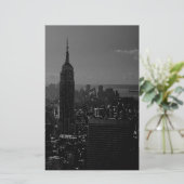Black White New York City Briefpapier (Staand voorkant)