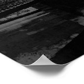 Black & White New York City Brooklyn Bridge Poster (Hoek)