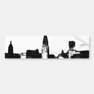 Black & White New York City Bumpersticker