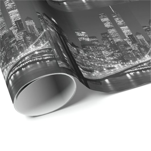 Black & White New York City Cadeaupapier (Rol Hoek)