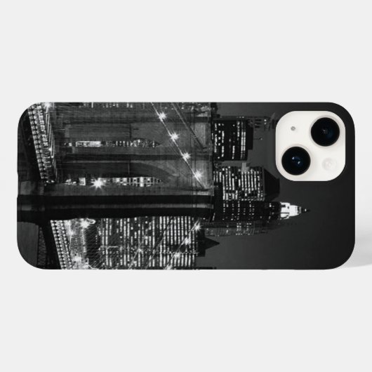 Black & White New York City Case-Mate iPhone Case (Achterkant (horizontaal))