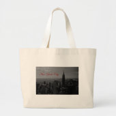 Black White New York City Grote Tote Bag (Voorkant)