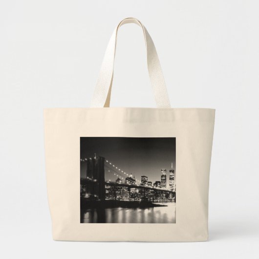 Black & White New York City Grote Tote Bag (Voorkant)