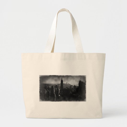 Black & White New York City Grote Tote Bag (Voorkant)