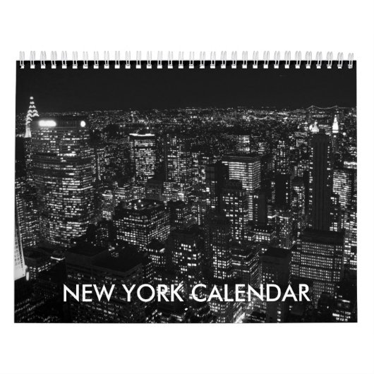 Black White New York City Kalender (Hoes)