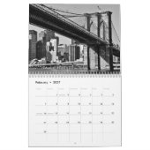 Black White New York City Kalender (Feb 2027)