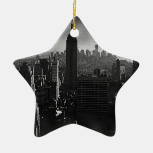 Black & White New York City Keramisch Ornament (Voorkant)