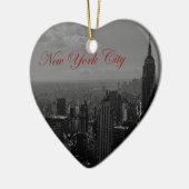 Black White New York City Keramisch Ornament (Links)