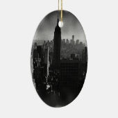 Black & White New York City Keramisch Ornament (Rechts)