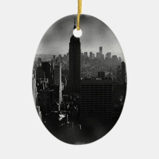 Black & White New York City Keramisch Ornament (Voorkant)
