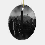 Black & White New York City Keramisch Ornament (Rechts)