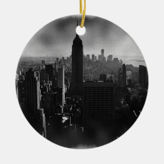 Black & White New York City Keramisch Ornament (Voorkant)