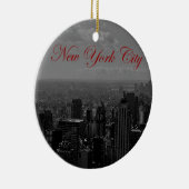 Black White New York City Keramisch Ornament (Rechts)