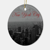 Black White New York City Keramisch Ornament (Links)