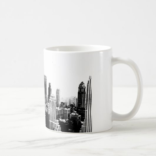 Black & White New York City Koffiemok (Rechts)