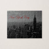 Black White New York City Legpuzzel (Horizontaal)