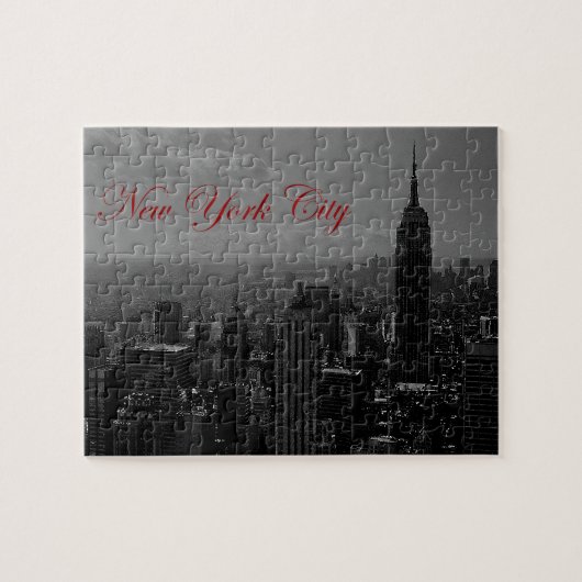 Black White New York City Legpuzzel (Horizontaal)