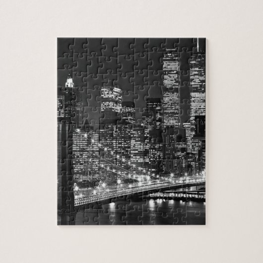 Black & White New York City Legpuzzel (Verticaal)