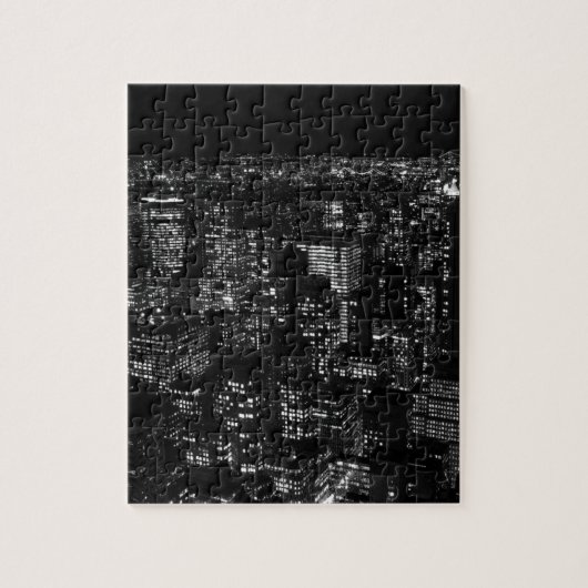 Black & White New York City Legpuzzel (Verticaal)