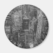 Black & White New York City Magneet (Voorkant)