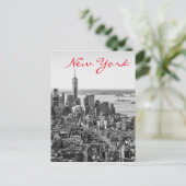 Black White New York City Manhattan Briefkaart (Staand voorkant)