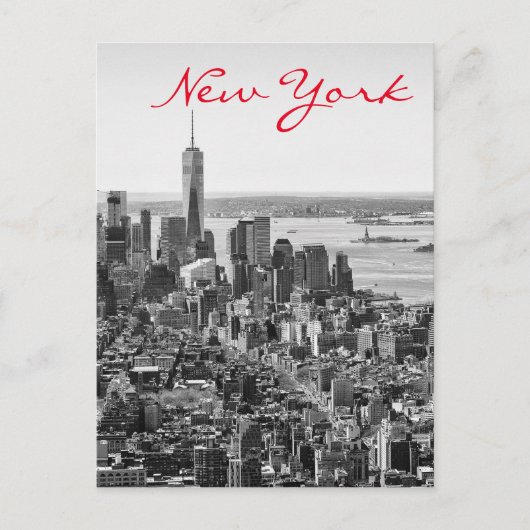 Black White New York City Manhattan Briefkaart (Voorkant)