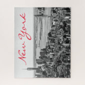 Black White New York City Manhattan Legpuzzel (Verticaal)