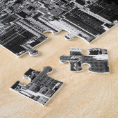 Black White New York City Manhattan Legpuzzel (Zijkant)