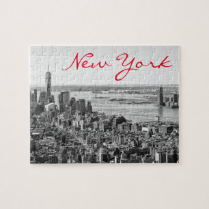 Black White New York City Manhattan Legpuzzel
