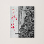 Black White New York City Manhattan Legpuzzel (Verticaal)