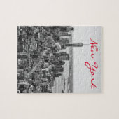 Black White New York City Manhattan Legpuzzel (Horizontaal)