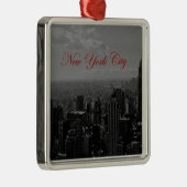 Black White New York City Metalen Ornament (Rechts)