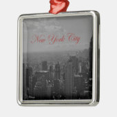 Black White New York City Metalen Ornament (Links)