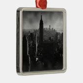 Black & White New York City Metalen Ornament (Rechts)