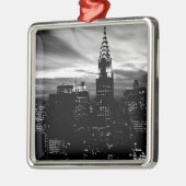 Black & White New York City Midtown Metalen Ornament (Links)