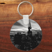 Black & White New York City Midtown Sleutelhanger (Voorkant)
