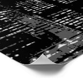 Black White New York City nacht Poster (Hoek)