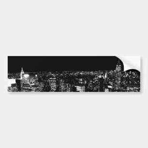 Black & White New York City Night Bumpersticker