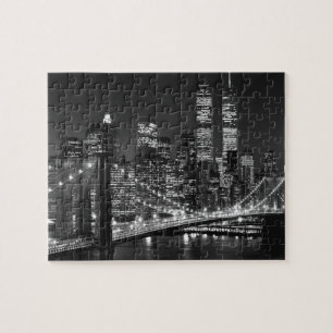 Black & White New York City Night Legpuzzel