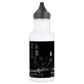 Black & White New York City Night Waterfles (Rechts)