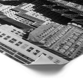 Black White New York City Panorama Artwork Poster (Hoek)